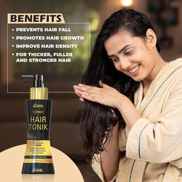 VCare Hair Growth Tonic For Women with Castor Oil and Olive Leaf Extract-Best Scalp Vitalizer Serum for All Hair Type- Control Hair Fall & Strengthens Hair 100ml (Pack Of 2)